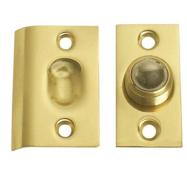 Door Accessories Collection Ball Roller Catch in Unlacquered Brass by