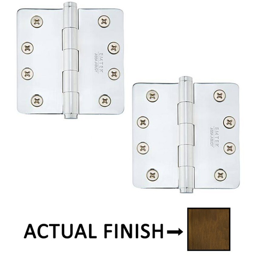 Door Hinges Collection 4" X 4" 1/4" Radius Steel Heavy Duty Hinge in