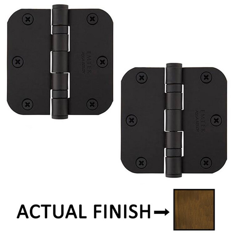 Door Hinges Collection 31/2" X 31/2" 5/8" Radius Steel Heavy Duty