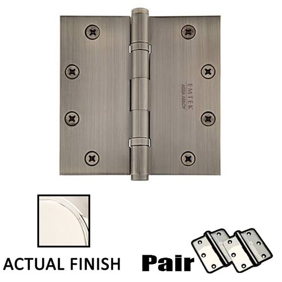 Door Hinges Collection 5 X 5 Square Solid Brass Heavy Duty Ball