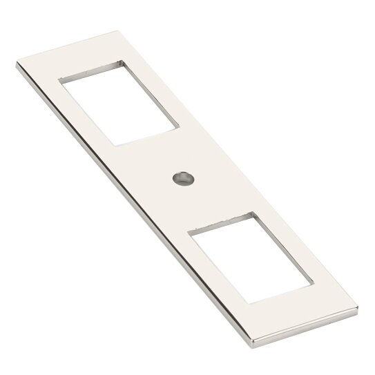 Modern Hardware Collection 4" Long Backplate for Knob in Polished Nickel by Emtek