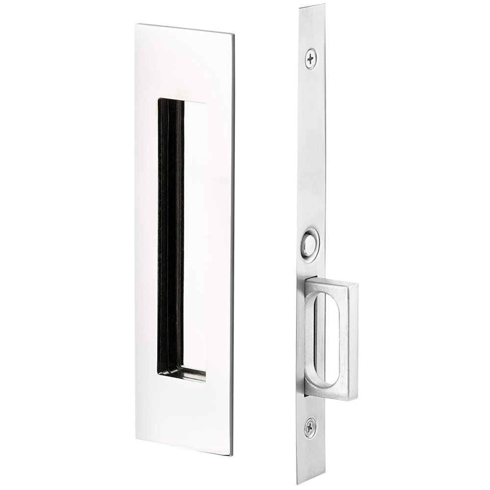 Mortise Pocket Door Hardware Narrow Modern Rectangular Mortise Passage Pocket Door Hardware in