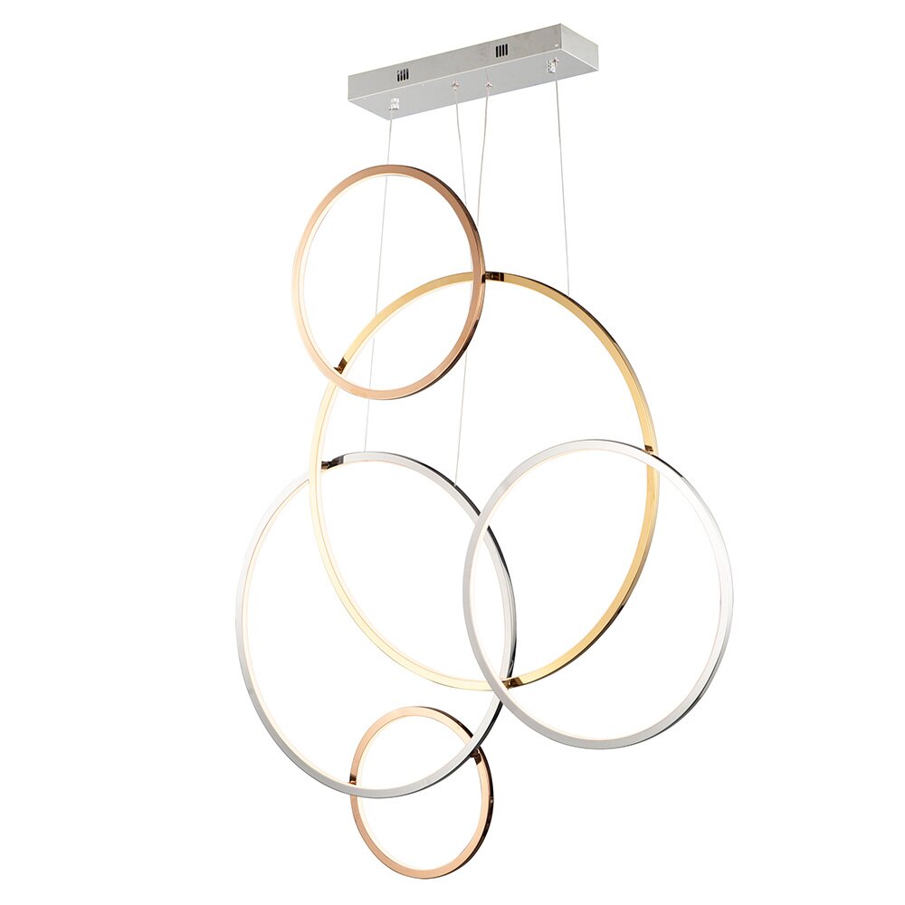 Union LED 5Light Pendant in MultiPlated ET2 Lighting E20375MPLT