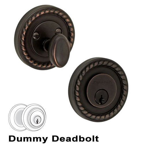 Deadbolt Lock Rope Dummy Deadbolt in Oil Rubbed Bronze Fusion