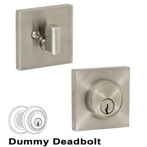 Deadbolt Lock Square Dummy Deadbolt in Brushed Stainless Steel