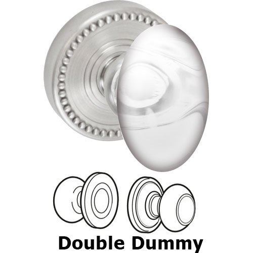 Crystal and Glass Door Knobs Double Dummy Clear Glass Egg Knob with