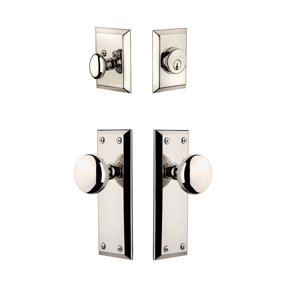 Fifth Avenue Collection Fifth Avenue Plate Knob & Deadbolt Set In