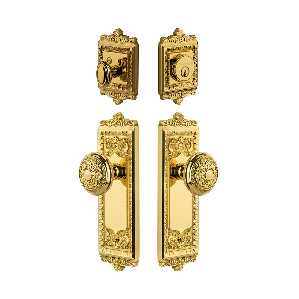 Windsor Collection Windsor Plate Knob & Deadbolt Set In Lifetime