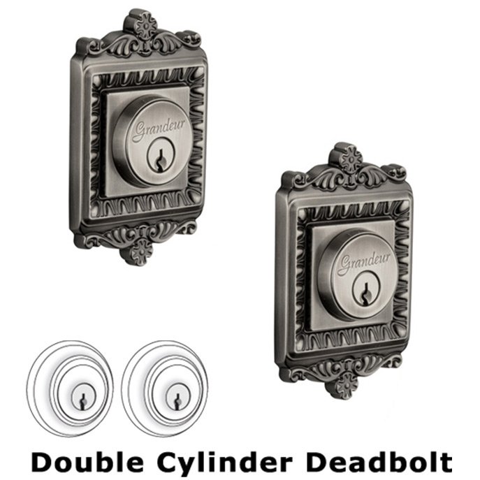 Windsor Collection Double Deadlock Windsor Deadbolt in Antique