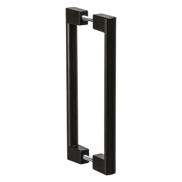 Door Pulls Collection 151/8" Centers Back To Back Pull in Matte Black by Hafele Hardware