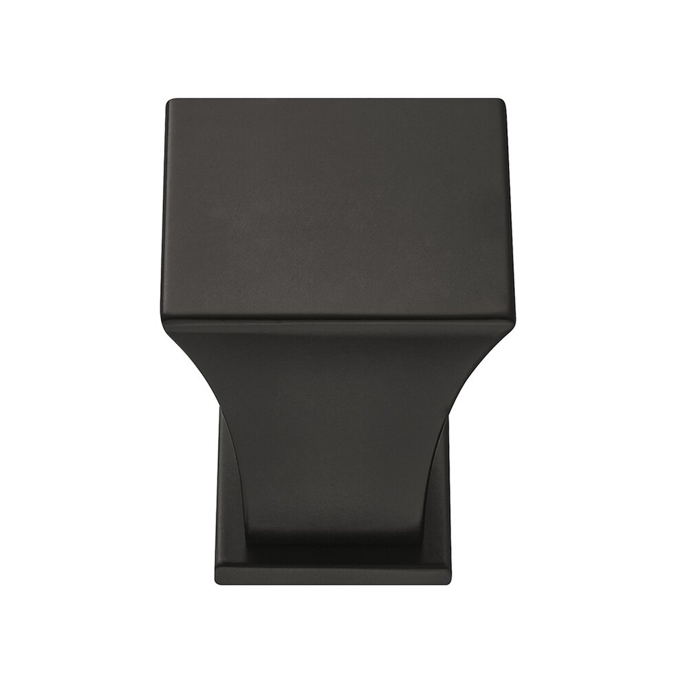 Arco Collection 1 3/16" Square Knob in Matte Black by Hafele Hardware