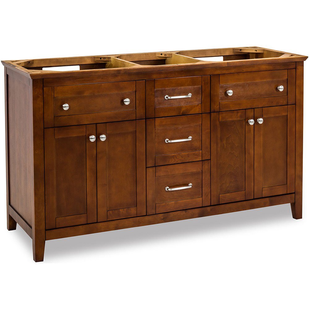 Large Bathroom Vanities 59 11/16" Double Bathroom Vanity in Chocolate