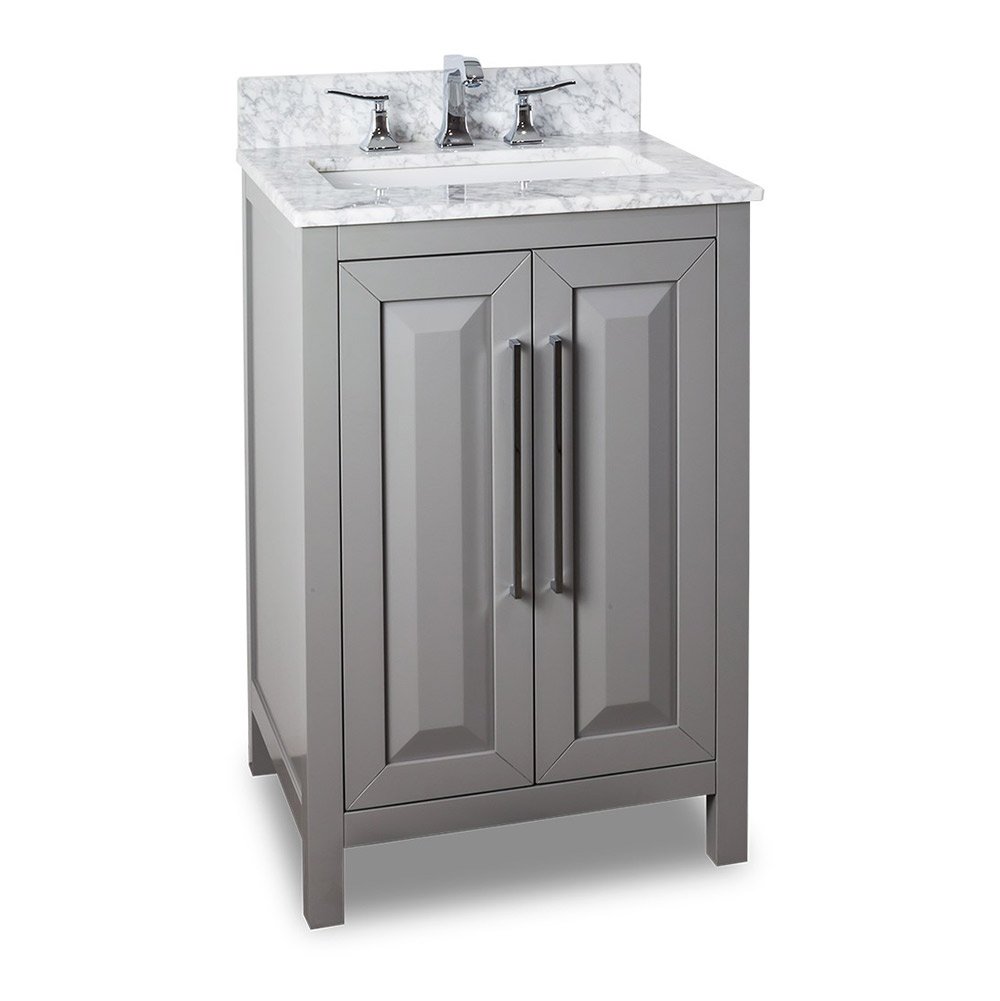 Small Bathroom Vanities Collection 24" Bathroom Vanity in Grey by