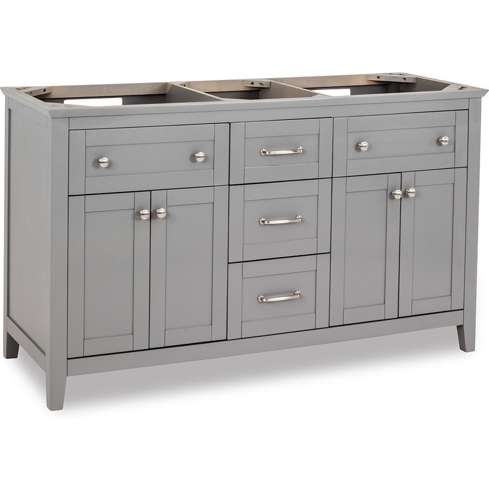 Large Bathroom Vanities 59 11/16" Double Bathroom Vanity in Grey