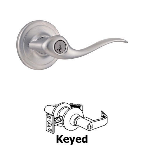 Tustin Collection Tustin Keyed Entry Door Lever in Satin Chrome by Kwikset Door Hardware