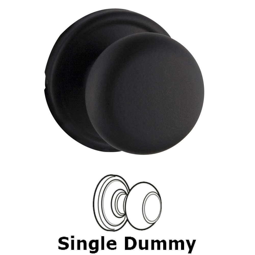 Hancock Collection Hancock Single Dummy Door Knob in Iron Black by