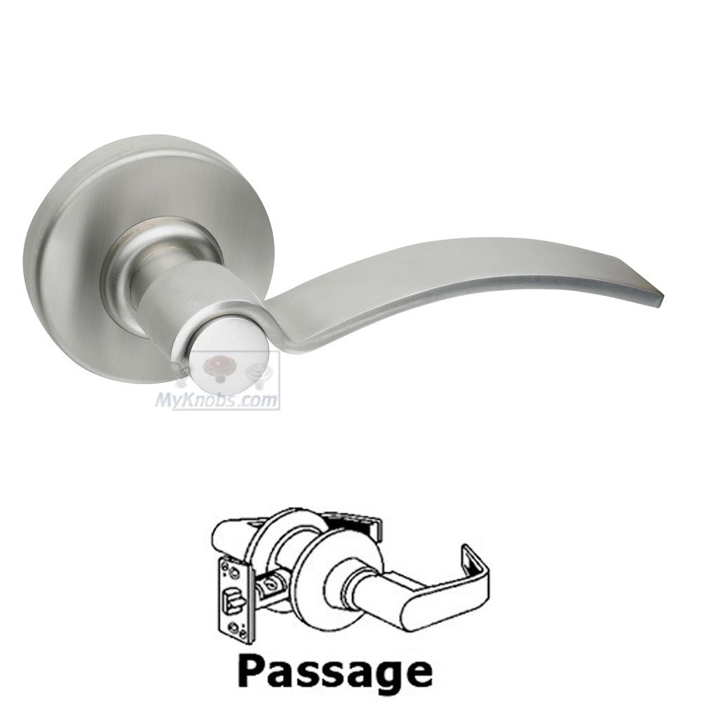 Pristine Door Hardware Collection Curved Handle with Round Rose