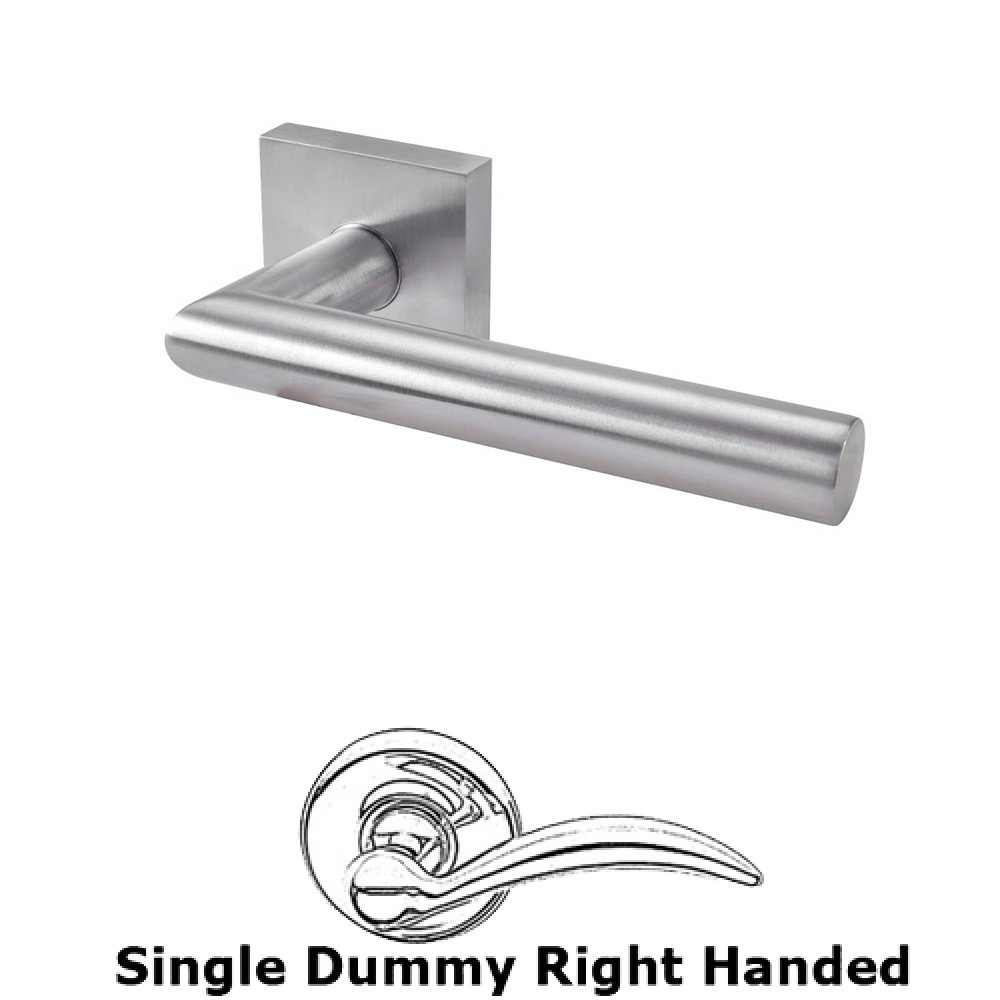 Door Levers Collection Single Dummy Right Handed Door Lever in Satin