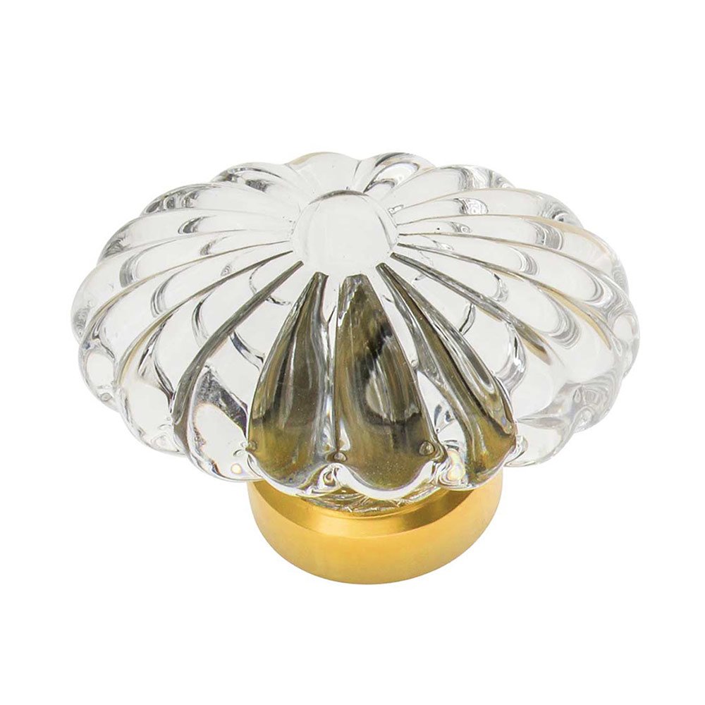 Enfield Collection 1 3/4" Oval Fluted Crystal Knob in