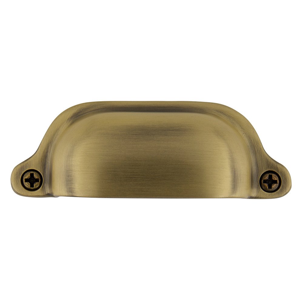 Enfield Collection 3" Centers Medium Farm Cup Pull in Antique Brass