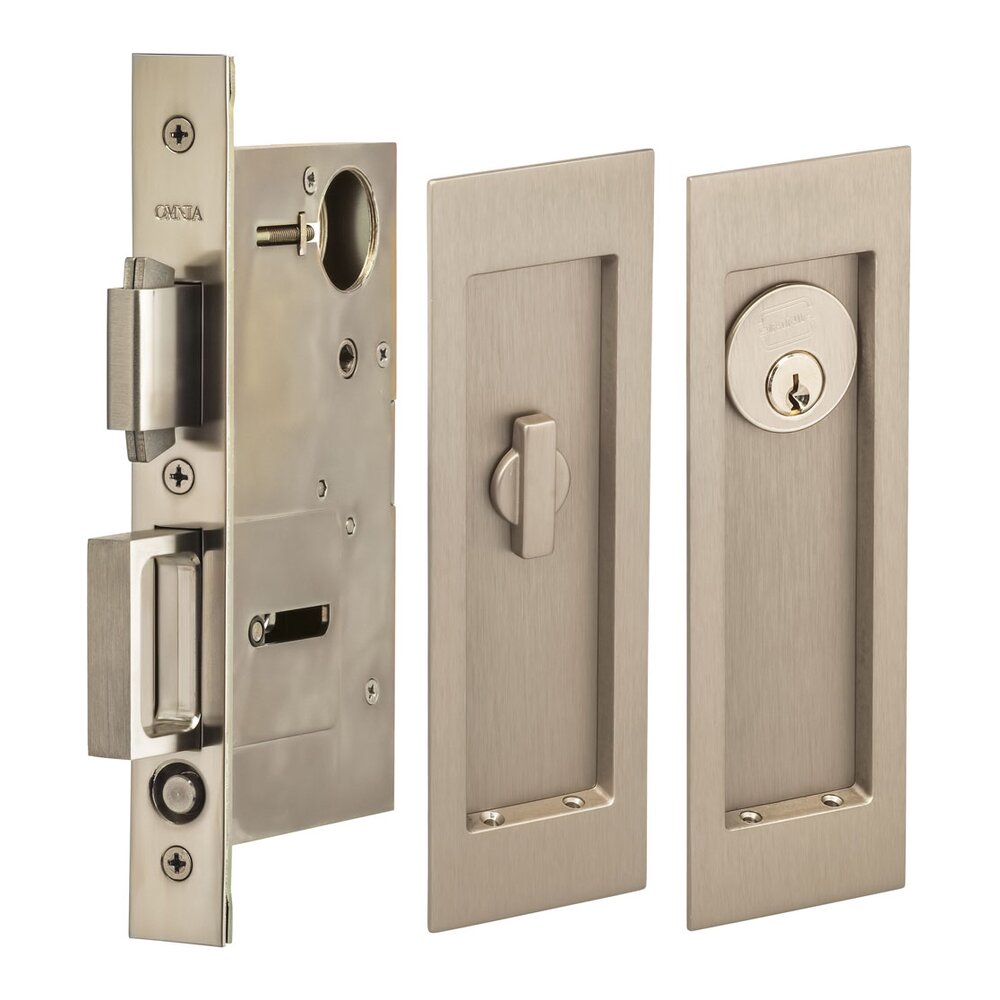 Omnia Industries Pocket Door Hardware Large Modern Rectangular
