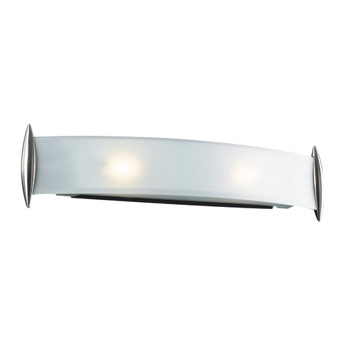 Contemporary Vanity Light Fixtures CFL Double Vanity Light in Satin