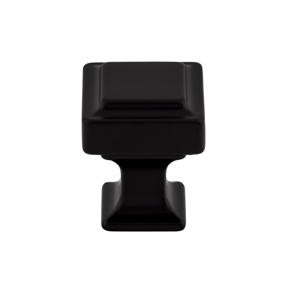 Transcend Collection Ascendra 1" Long Square Knob in Flat Black by