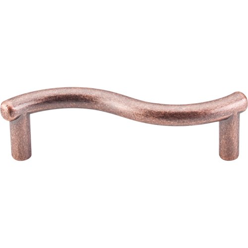 Nouveau Collection Spiral 3" Centers Bar Pull in Antique Copper by