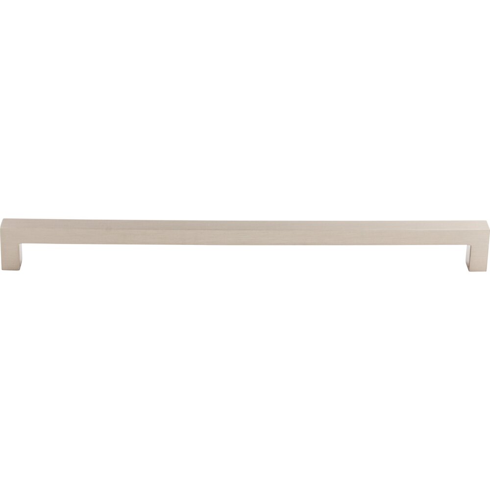 Nouveau Collection Square Bar 12" Centers Bar Pull in Brushed Satin