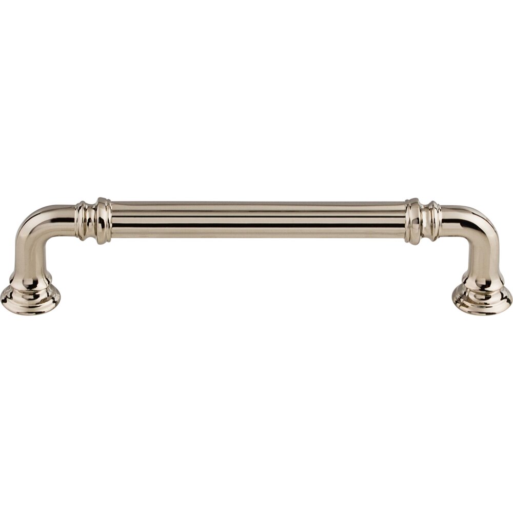 Chareau Collection Reeded 5" Centers Bar Pull in Polished Nickel by