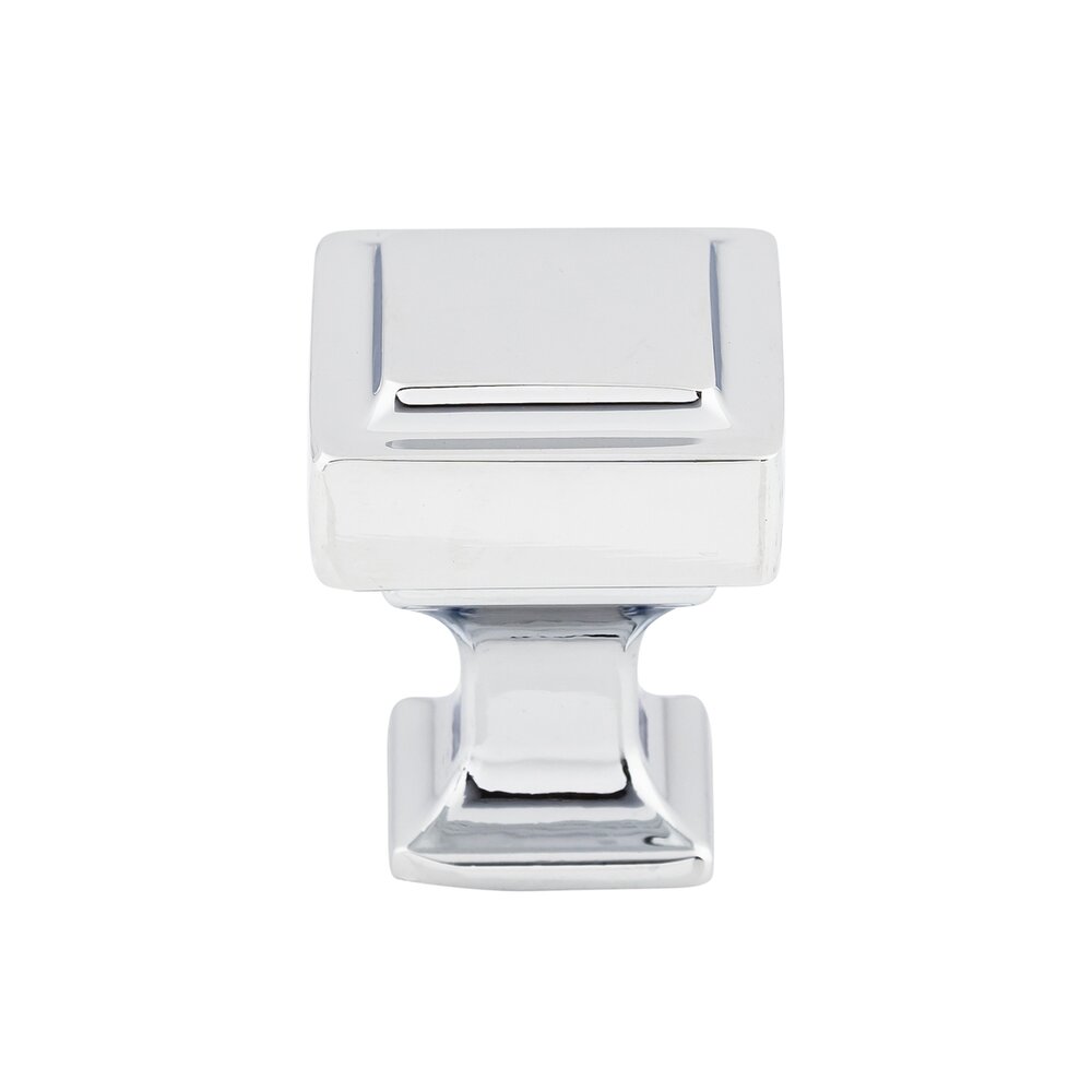 Transcend Collection Ascendra 1" Long Square Knob in Polished Chrome