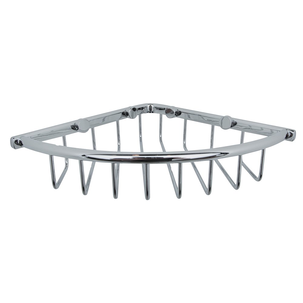 Essentials Collection Small Corner Wire Soap Basket in Chrome by