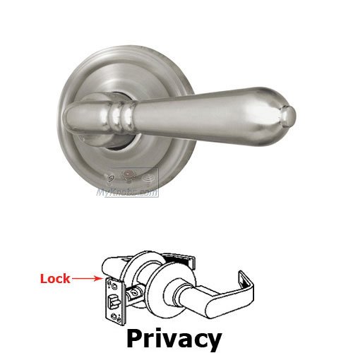 Traditionale Legacy Levers Legacy Universally Handed Privacy Door Lever in Satin Nickel