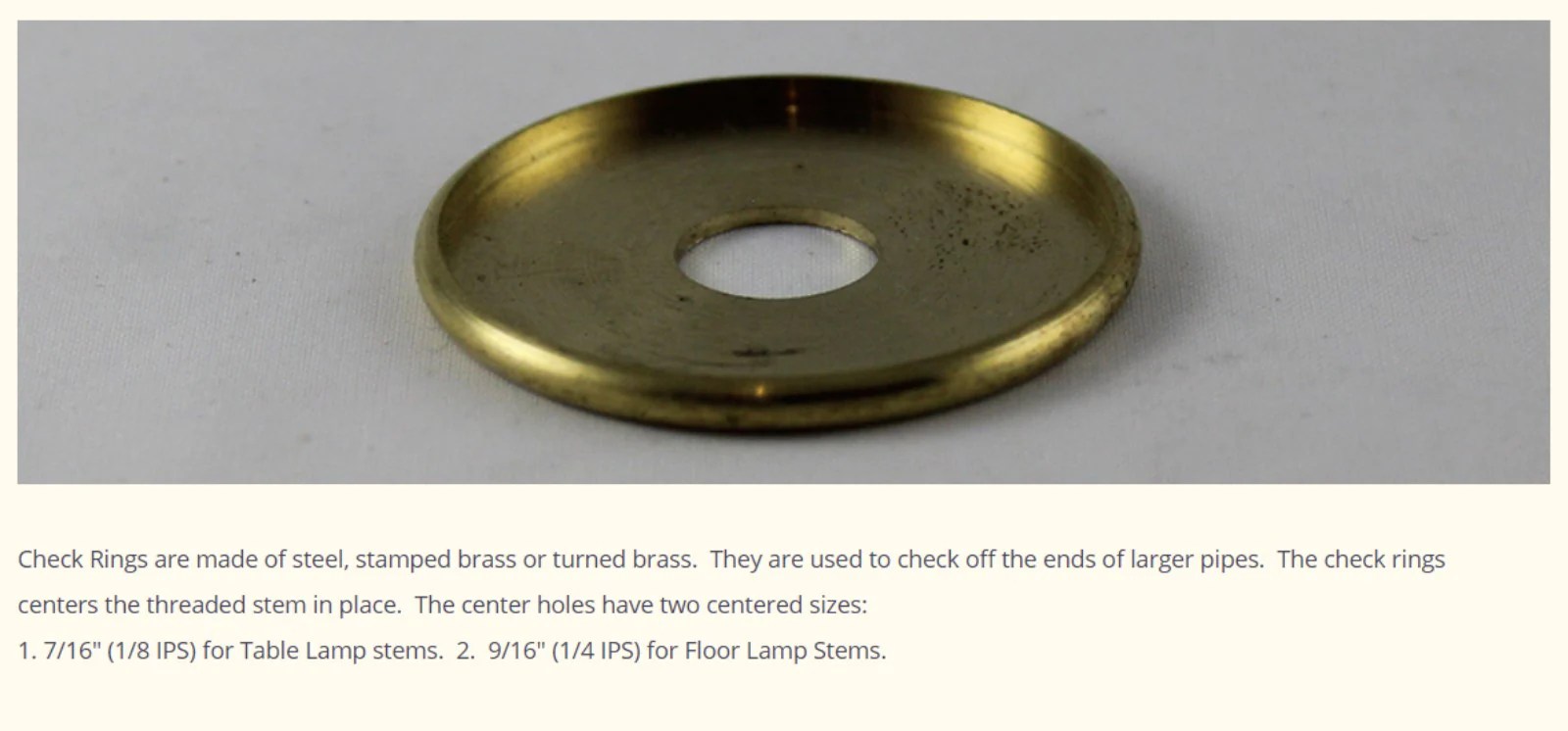 Check Rings My Lamp Parts