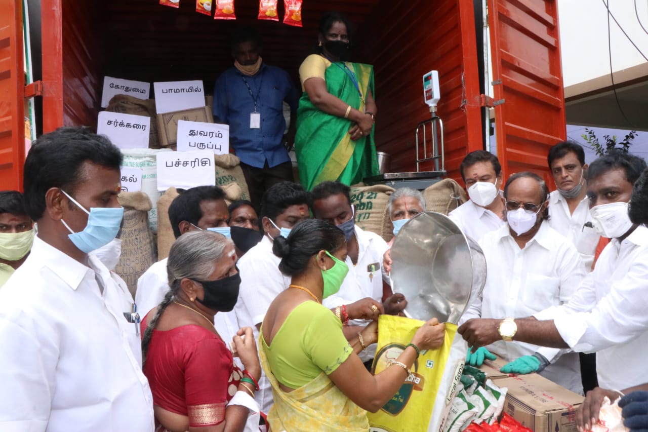 MYLAPORE TIMES » Mobile ration store service launched MLA flags it off