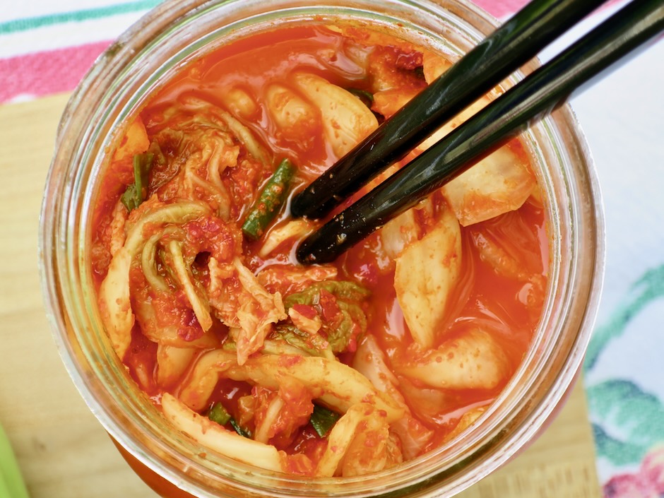 Kimchi Noodle Soup with Wilted Greens My Lilikoi KitchenMy Lilikoi