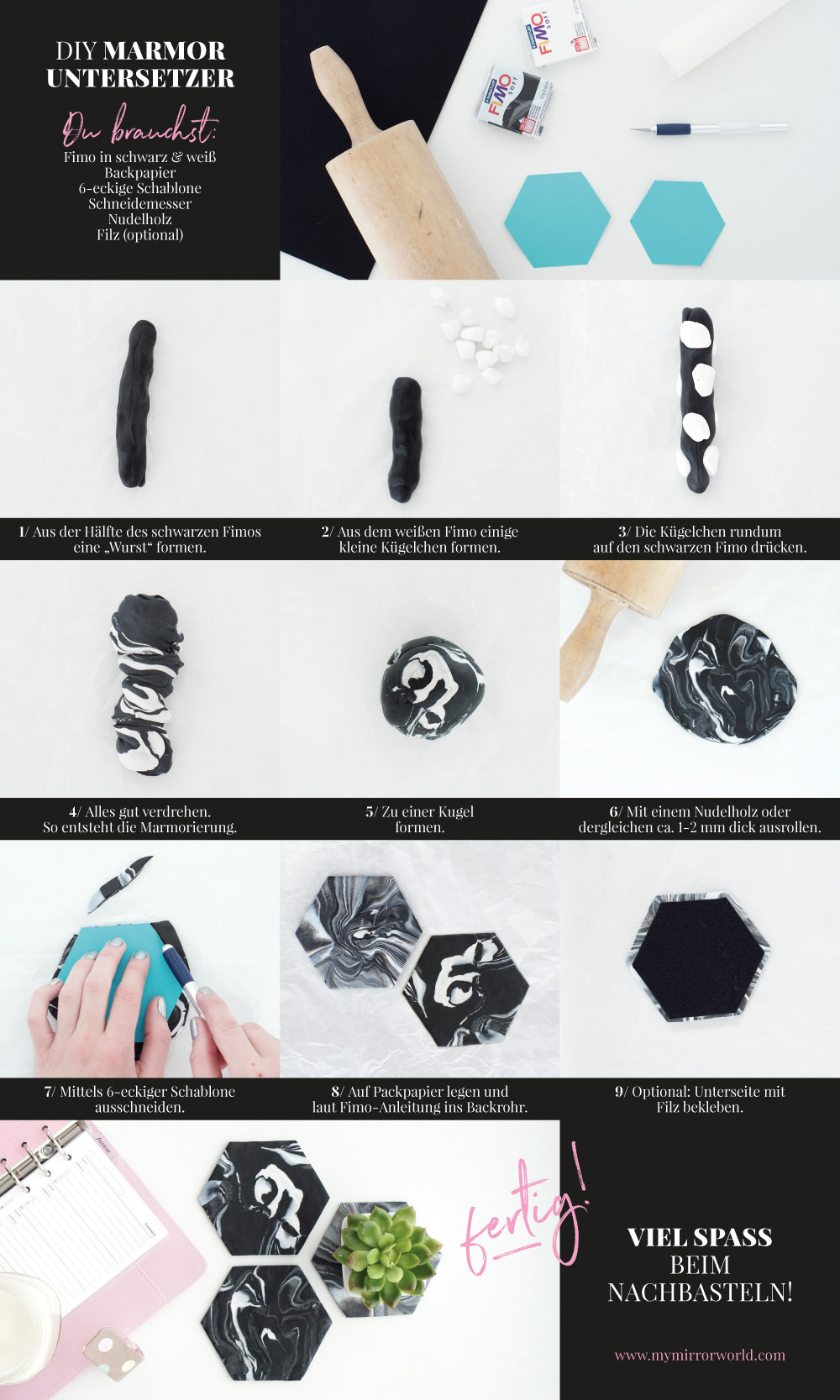 DIY Marmor Untersetzer My Mirror World