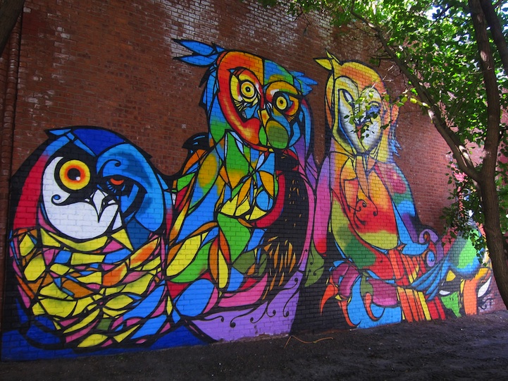 Huge Mural of Colorful Owls Spotted in DUMBO, New York