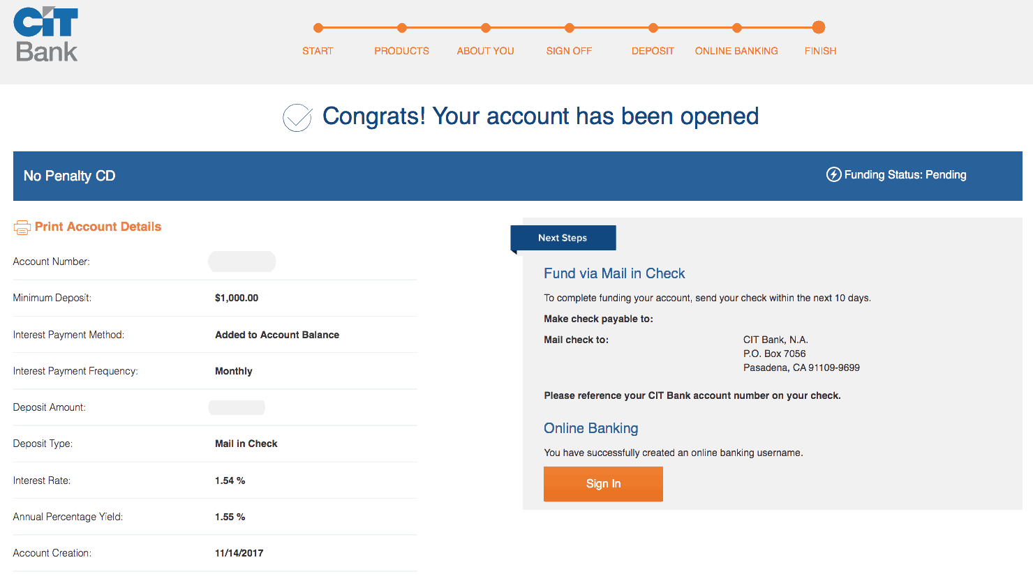 CIT Bank Review Platinum Savings 4.85 APY, 11Month No Penalty CD 3.