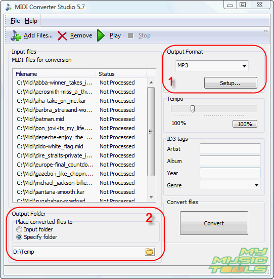 How do I convert MIDI to MP3? MIDI to MP3 Converter