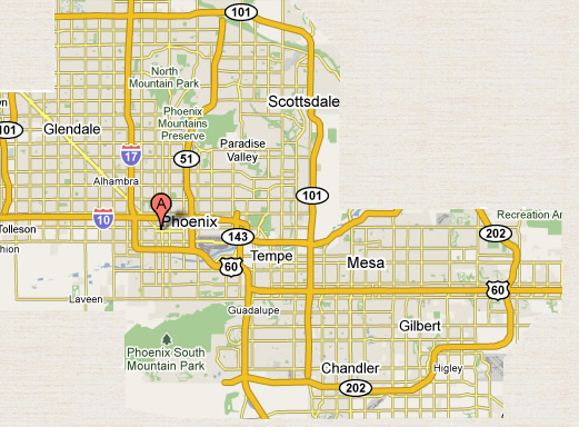 Area Phoenix Maricopa County Zip Code Map
