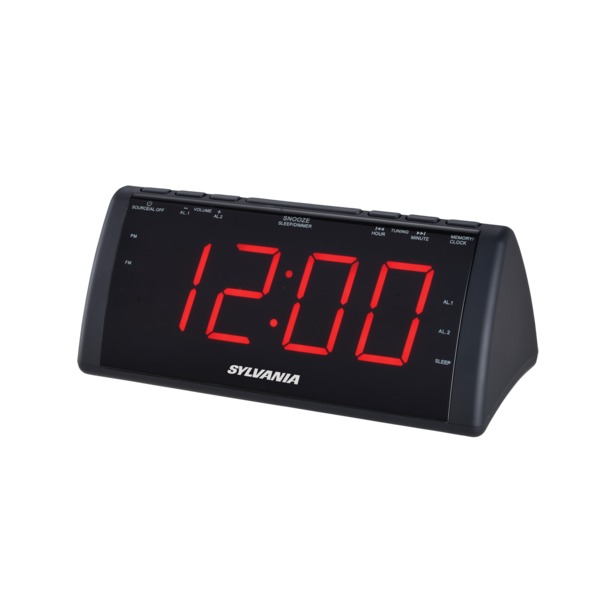 Westclox 1.4inch Red Led Clock Radio With Nature Sounds And 1 A