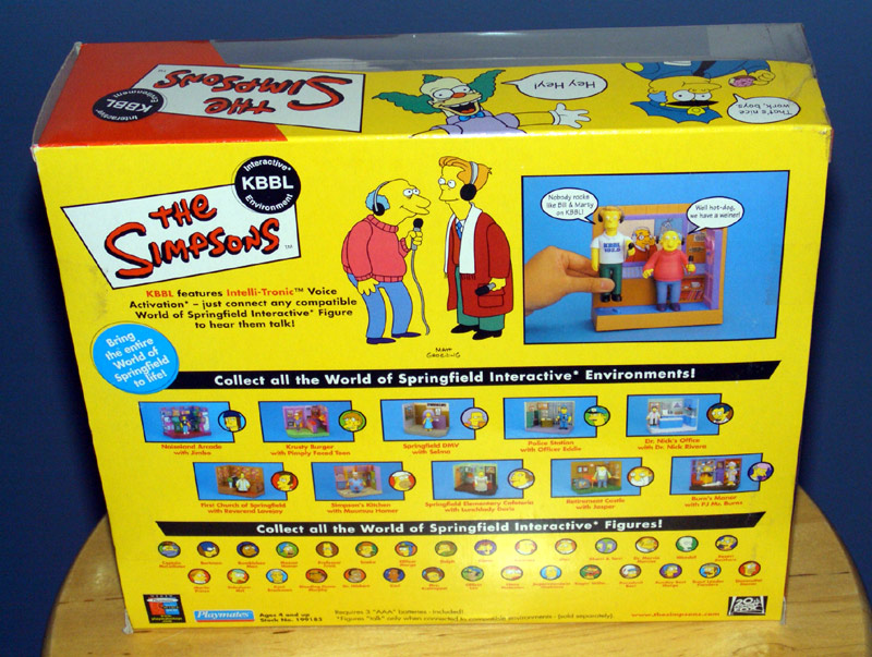 WOS Simpsons Bill and Marty KBBL Radio Station Playset