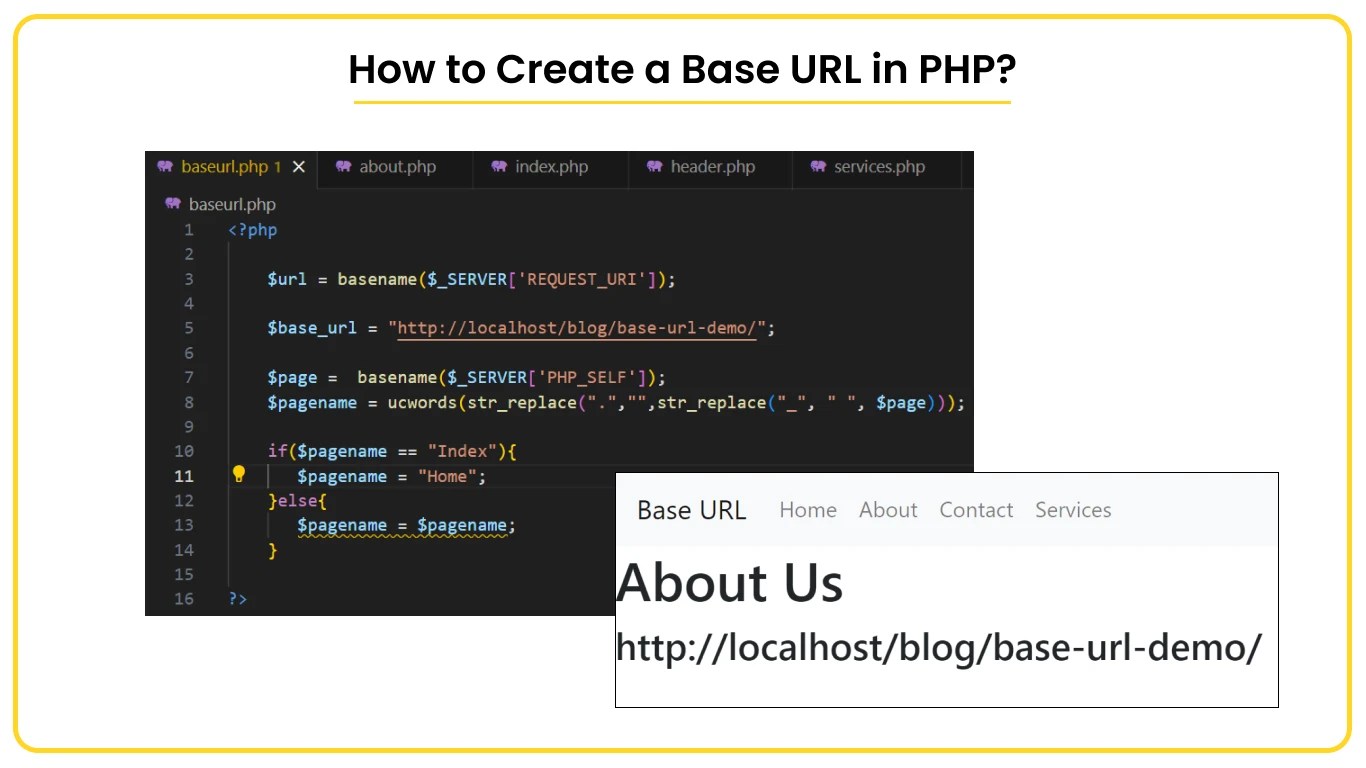 How to Create a Base URL in PHP? myprograming