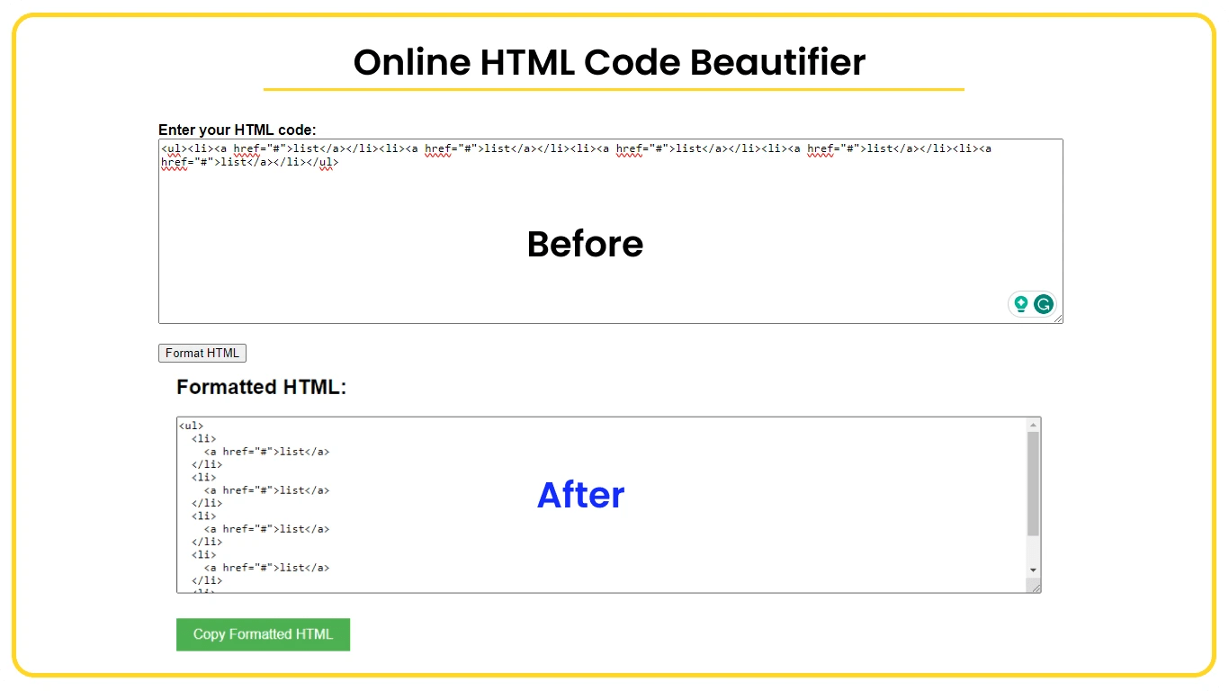 HTML Beautifier myprograming
