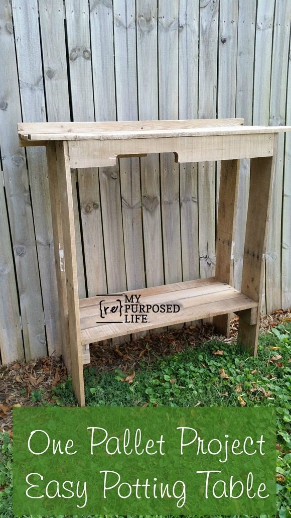 ONE Pallet Project Easy Potting Table My Repurposed Life®