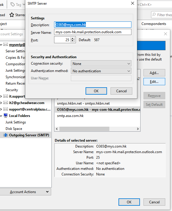 Office 365 Setup Relay SMTP for equipment and notification email MY