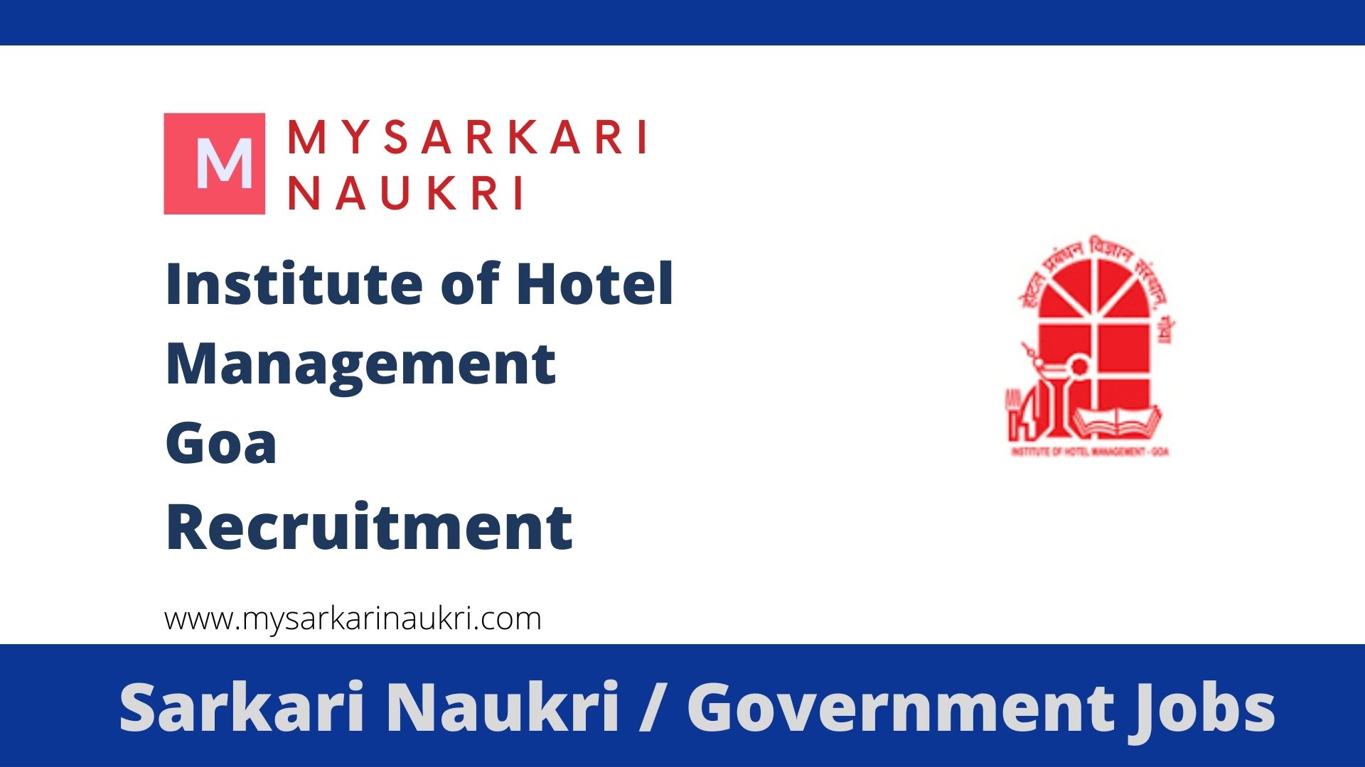 IHM Goa Recruitment 2023 ihmgoa.gov.in Jobs