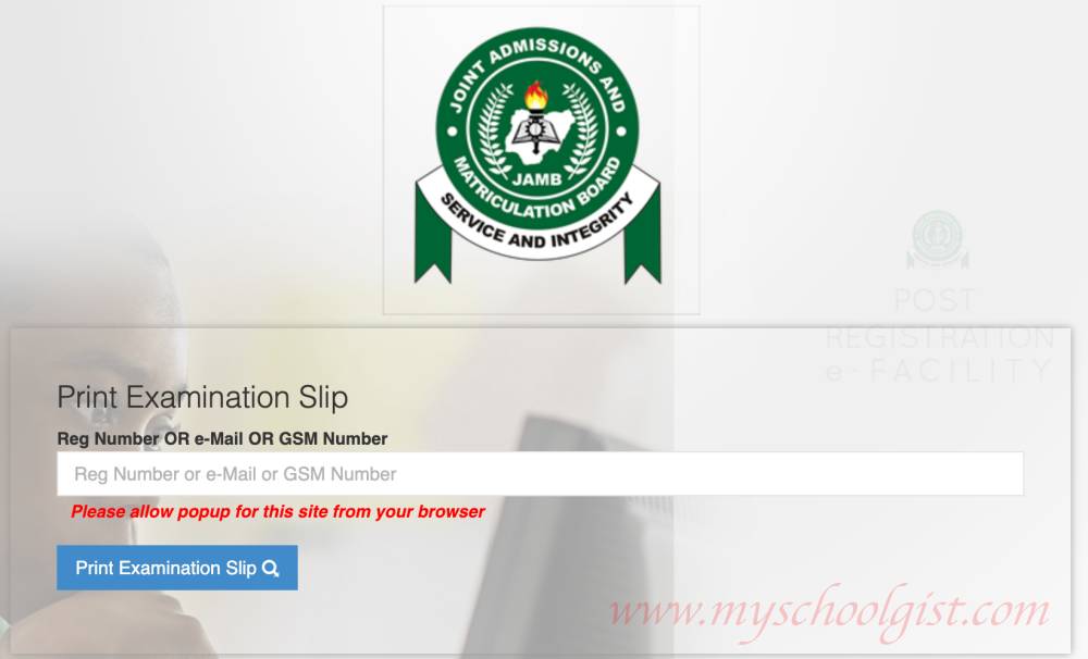 How to RePrint JAMB UTME Slip 2022 › DoitYourself