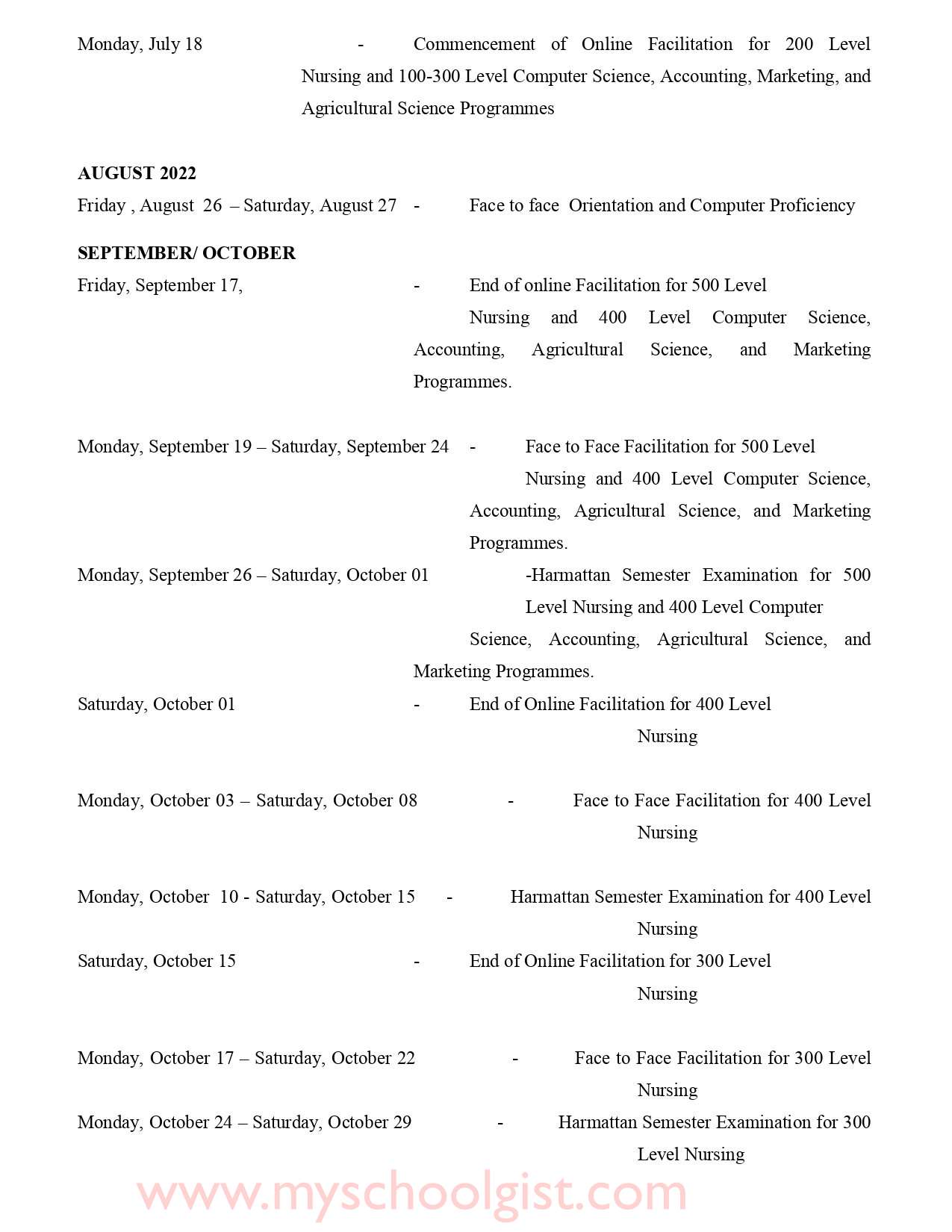 LAUTECH ODL Academic Calendar 2022/2023 • MySchoolGist